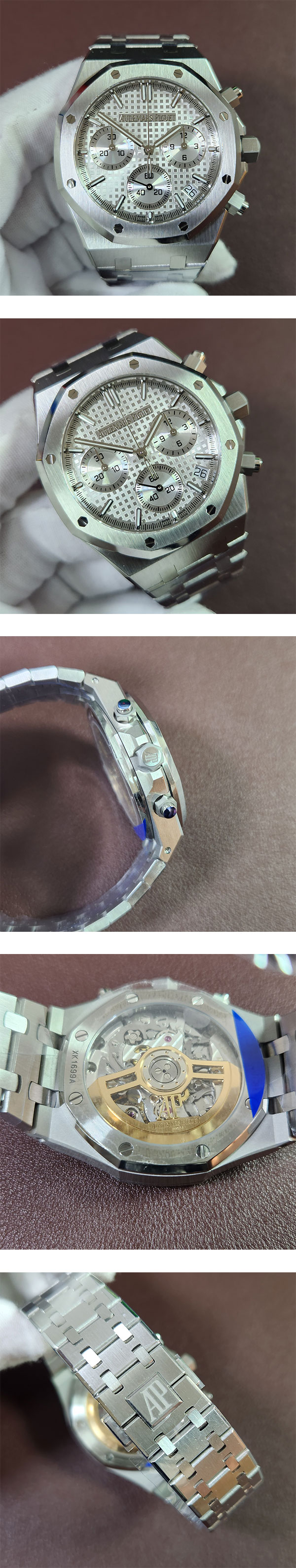 【APS工場 新品】オーデマピゲコピー ロイヤルオーク クロノグラフ Ref.26240ST.OO.1320ST.07 SS シルバー文字盤 多機能腕時計   